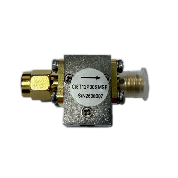 18dB 8-12MHz Coaxial Isolator SMA Male to SMA Female